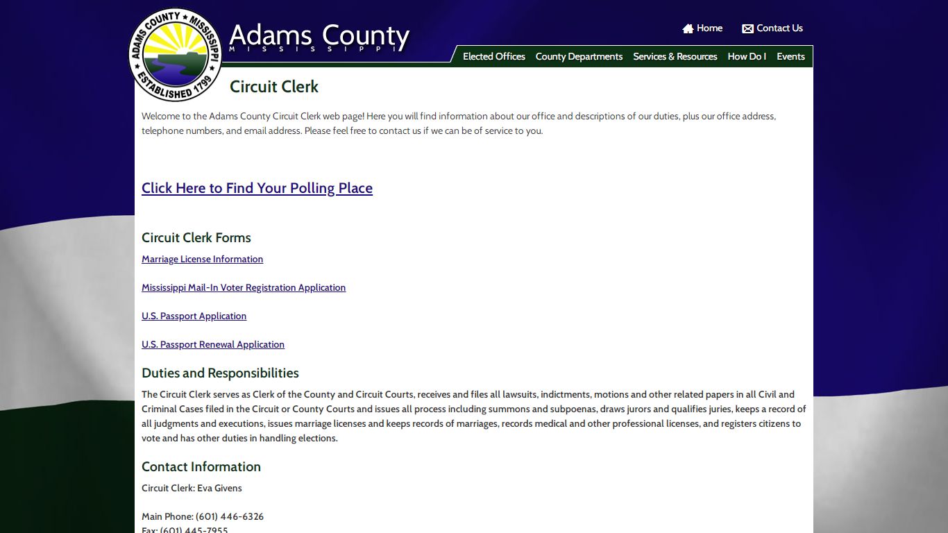 Circuit Clerk | Adams County